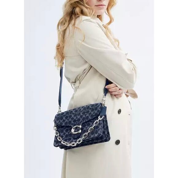 Coach Tabby Sugnature Denim 15 NWT - Picture 6 of 8